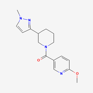 (6-methoxypyridin-3-yl)(3-(1-methyl-1H-pyrazol-3-yl)piperidin-1-yl)methanone
