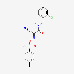 (E)-1-{[(2-chlorophenyl)methyl]carbamoyl}-N-(4-methylphenyl)methanecarbonimidoyl cyanide