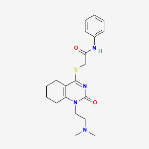 2-((1-(2-(dimethylamino)ethyl)-2-oxo-1,2,5,6,7,8-hexahydroquinazolin-4-yl)thio)-N-phenylacetamide