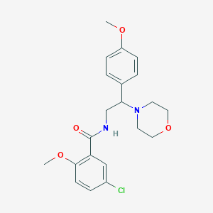 molecular formula C21H25ClN2O4 B2804985 5-chloro-2-methoxy-N-(2-(4-methoxyphenyl)-2-morpholinoethyl)benzamide CAS No. 941940-98-3