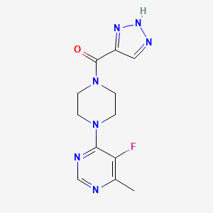 [4-(5-Fluoro-6-methylpyrimidin-4-yl)piperazin-1-yl]-(2H-triazol-4-yl)methanone