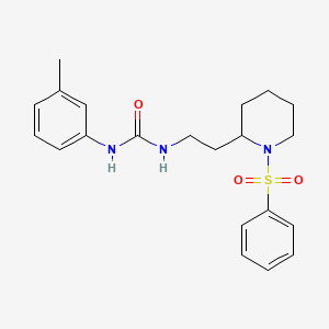 1-(2-(1-(Phenylsulfonyl)piperidin-2-yl)ethyl)-3-(m-tolyl)urea