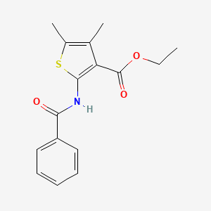 molecular formula C16H17NO3S B2804990 乙酸2-苯甲酰氨基-4,5-二甲基噻吩-3-羧酯 CAS No. 52535-68-9