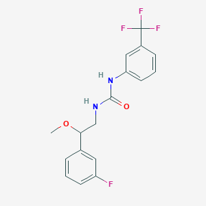 molecular formula C17H16F4N2O2 B2804991 1-[2-(3-Fluorophenyl)-2-methoxyethyl]-3-[3-(trifluoromethyl)phenyl]urea CAS No. 1797338-20-5