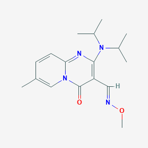 (E)-2-(diisopropylamino)-7-methyl-4-oxo-4H-pyrido[1,2-a]pyrimidine-3-carbaldehyde O-methyl oxime