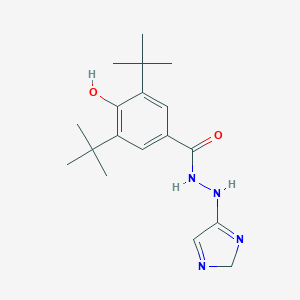 molecular formula C18H26N4O2 B280500 3,5-ditert-butyl-4-hydroxy-N'-(2H-imidazol-4-yl)benzohydrazide 