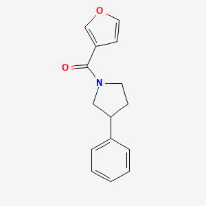 molecular formula C15H15NO2 B2805001 1-(Furan-3-carbonyl)-3-phenylpyrrolidine CAS No. 2034354-60-2