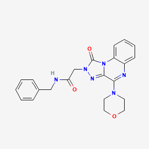 molecular formula C22H22N6O3 B2805004 N-benzyl-2-(4-morpholino-1-oxo-[1,2,4]triazolo[4,3-a]quinoxalin-2(1H)-yl)acetamide CAS No. 1215564-81-0