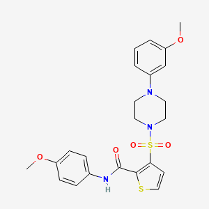 molecular formula C23H25N3O5S2 B2805007 N-(4-methoxyphenyl)-3-{[4-(3-methoxyphenyl)piperazin-1-yl]sulfonyl}thiophene-2-carboxamide CAS No. 1251597-55-3