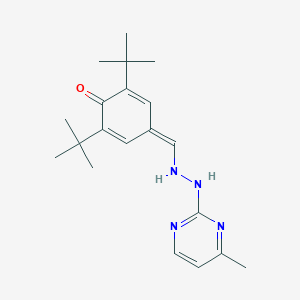2,6-ditert-butyl-4-[[2-(4-methylpyrimidin-2-yl)hydrazinyl]methylidene]cyclohexa-2,5-dien-1-one