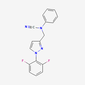 [1-(2,6-Difluorophenyl)pyrazol-3-yl]methyl-phenylcyanamide