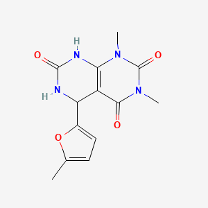 1,3-dimethyl-5-(5-methylfuran-2-yl)-5,6-dihydropyrimido[4,5-d]pyrimidine-2,4,7(1H,3H,8H)-trione