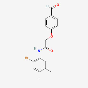 molecular formula C17H16BrNO3 B2805012 N-(2-bromo-4,5-dimethylphenyl)-2-(4-formylphenoxy)acetamide CAS No. 432498-48-1
