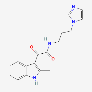 molecular formula C17H18N4O2 B2805023 N-[3-(1H-imidazol-1-yl)propyl]-2-(2-methyl-1H-indol-3-yl)-2-oxoacetamide CAS No. 852368-83-3