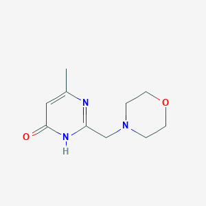 molecular formula C10H15N3O2 B2805029 6-Methyl-2-(morpholinomethyl)-4-pyrimidinol CAS No. 866155-51-3