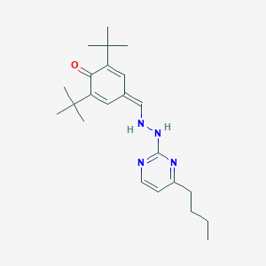 2,6-ditert-butyl-4-[[2-(4-butylpyrimidin-2-yl)hydrazinyl]methylidene]cyclohexa-2,5-dien-1-one