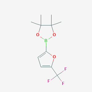 4,4,5,5-Tetramethyl-2-(5-(trifluoromethyl)furan-2-yl)-1,3,2-dioxaborolane