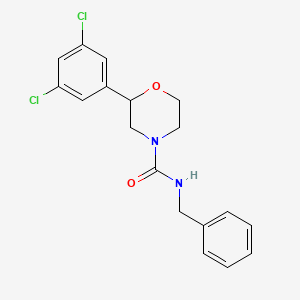 molecular formula C18H18Cl2N2O2 B2805050 N-benzyl-2-(3,5-dichlorophenyl)morpholine-4-carboxamide CAS No. 1421494-63-4