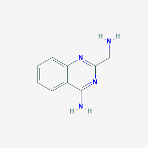 molecular formula C9H10N4 B2805053 2-(氨基甲基)喹唑啉-4-胺 CAS No. 1861851-83-3