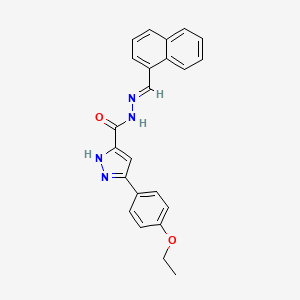 (E)-3-(4-ethoxyphenyl)-N'-(naphthalen-1-ylmethylene)-1H-pyrazole-5-carbohydrazide