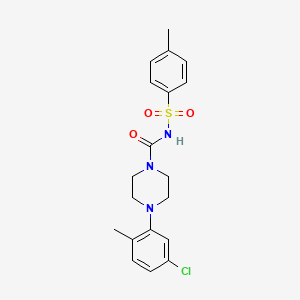 molecular formula C19H22ClN3O3S B2805064 (4-(5-Chloro-2-methylphenyl)piperazinyl)-N-((4-methylphenyl)sulfonyl)formamide CAS No. 499197-58-9