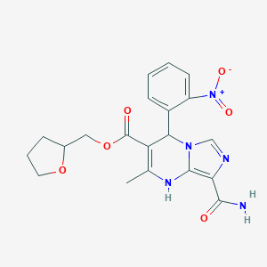 molecular formula C20H21N5O6 B280507 Tetrahydro-2-furanylmethyl 8-(aminocarbonyl)-4-{2-nitrophenyl}-2-methyl-1,4-dihydroimidazo[1,5-a]pyrimidine-3-carboxylate 