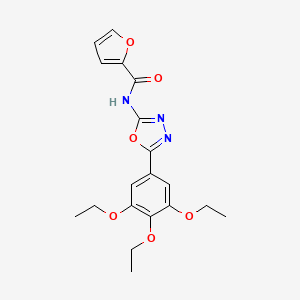 N-[5-(3,4,5-triethoxyphenyl)-1,3,4-oxadiazol-2-yl]furan-2-carboxamide