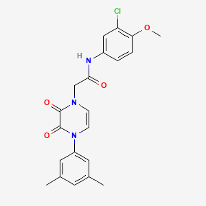 molecular formula C21H20ClN3O4 B2805071 N-(3-chloro-4-methoxyphenyl)-2-(4-(3,5-dimethylphenyl)-2,3-dioxo-3,4-dihydropyrazin-1(2H)-yl)acetamide CAS No. 891866-80-1