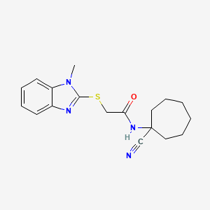 N-(1-cyanocycloheptyl)-2-[(1-methyl-1H-1,3-benzodiazol-2-yl)sulfanyl]acetamide