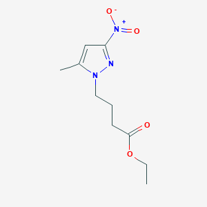 molecular formula C10H15N3O4 B2805074 乙酸-4-(5-甲基-3-硝基-1H-吡唑-1-基)丁酯 CAS No. 898053-56-0