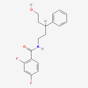2,4-difluoro-N-(5-hydroxy-3-phenylpentyl)benzamide