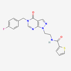 N-(2-(5-(4-fluorobenzyl)-4-oxo-4,5-dihydro-1H-pyrazolo[3,4-d]pyrimidin-1-yl)ethyl)thiophene-2-carboxamide