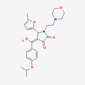 molecular formula C25H30N2O6 B2805088 3-hydroxy-4-(4-isopropoxybenzoyl)-5-(5-methylfuran-2-yl)-1-(2-morpholinoethyl)-1H-pyrrol-2(5H)-one CAS No. 384377-73-5