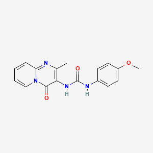 molecular formula C17H16N4O3 B2805090 1-(4-methoxyphenyl)-3-(2-methyl-4-oxo-4H-pyrido[1,2-a]pyrimidin-3-yl)urea CAS No. 1021082-70-1