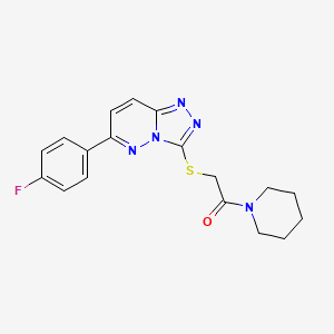 2-[[6-(4-Fluorophenyl)-[1,2,4]triazolo[4,3-b]pyridazin-3-yl]sulfanyl]-1-piperidin-1-ylethanone