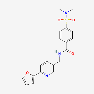 molecular formula C19H19N3O4S B2805101 4-(N,N-dimethylsulfamoyl)-N-((6-(furan-2-yl)pyridin-3-yl)methyl)benzamide CAS No. 1904239-57-1