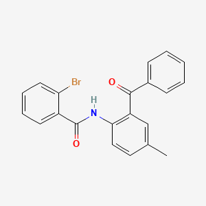 molecular formula C21H16BrNO2 B2805117 N-(2-benzoyl-4-methylphenyl)-2-bromobenzamide CAS No. 313274-98-5