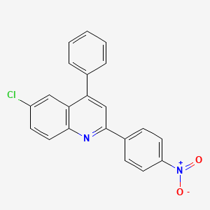 molecular formula C21H13ClN2O2 B2805119 6-Chloro-2-(4-nitrophenyl)-4-phenylquinoline CAS No. 313233-84-0
