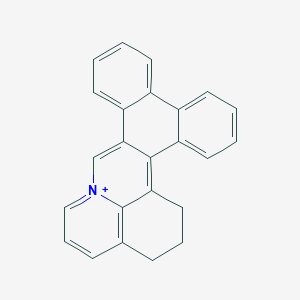 molecular formula C24H18N+ B280514 14H,15H,16H-dibenzo[i,k]pyrido[3,2,1-de]phenanthridinium 