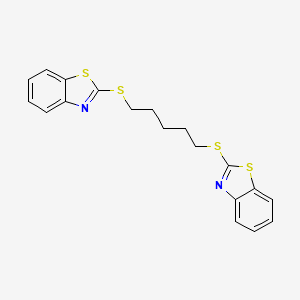 molecular formula C19H18N2S4 B2805143 1,5-双(苯并[d]噻唑-2-基硫)戊烷 CAS No. 102174-95-8