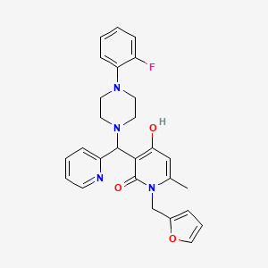 3-((4-(2-fluorophenyl)piperazin-1-yl)(pyridin-2-yl)methyl)-1-(furan-2-ylmethyl)-4-hydroxy-6-methylpyridin-2(1H)-one