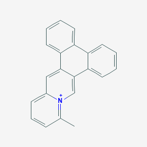 molecular formula C22H16N+ B280515 11-Methyldibenzo[f,h]pyrido[1,2-b]isoquinolinium 