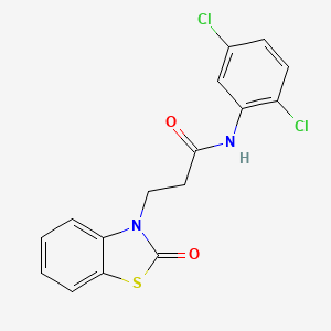 molecular formula C16H12Cl2N2O2S B2805150 N-(2,5-二氯苯基)-3-(2-氧代苯并噻唑-3(2H)-基)丙酰胺 CAS No. 853902-06-4
