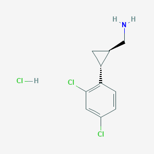 molecular formula C10H12Cl3N B2805151 Rac-[(1r,2r)-2-(2,4-dichlorophenyl)cyclopropyl]methanamine hydrochloride CAS No. 1820581-16-5