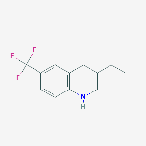 molecular formula C13H16F3N B2805160 3-Propan-2-yl-6-(trifluoromethyl)-1,2,3,4-tetrahydroquinoline CAS No. 1284173-40-5