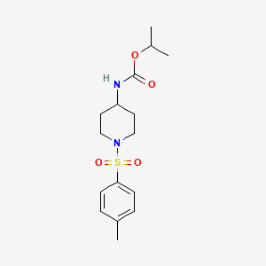 molecular formula C16H24N2O4S B2805173 异丙基 N-{1-[(4-甲基苯基)磺酰]-4-哌啶基}氨基甲酸酯 CAS No. 551920-83-3