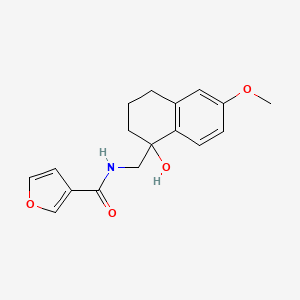 molecular formula C17H19NO4 B2805177 N-((1-hydroxy-6-methoxy-1,2,3,4-tetrahydronaphthalen-1-yl)methyl)furan-3-carboxamide CAS No. 2034531-41-2