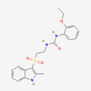 molecular formula C20H23N3O4S B2805193 1-(2-ethoxyphenyl)-3-(2-((2-methyl-1H-indol-3-yl)sulfonyl)ethyl)urea CAS No. 946299-05-4