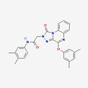 molecular formula C27H25N5O3 B2805194 2-(4-(3,5-dimethylphenoxy)-1-oxo-[1,2,4]triazolo[4,3-a]quinoxalin-2(1H)-yl)-N-(3,4-dimethylphenyl)acetamide CAS No. 1207048-50-7