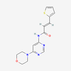 (E)-N-(6-morpholinopyrimidin-4-yl)-3-(thiophen-2-yl)acrylamide
